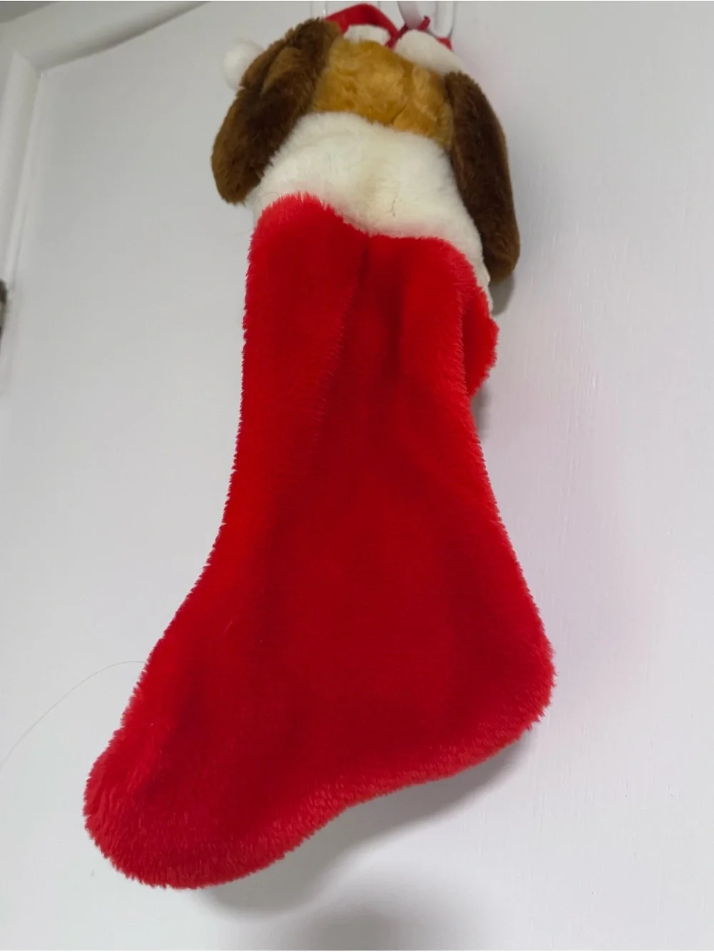 Vintage Sad Sam Puppy Plush 1989 Christmas Stocking stuffed animal Dog Xmas VNT